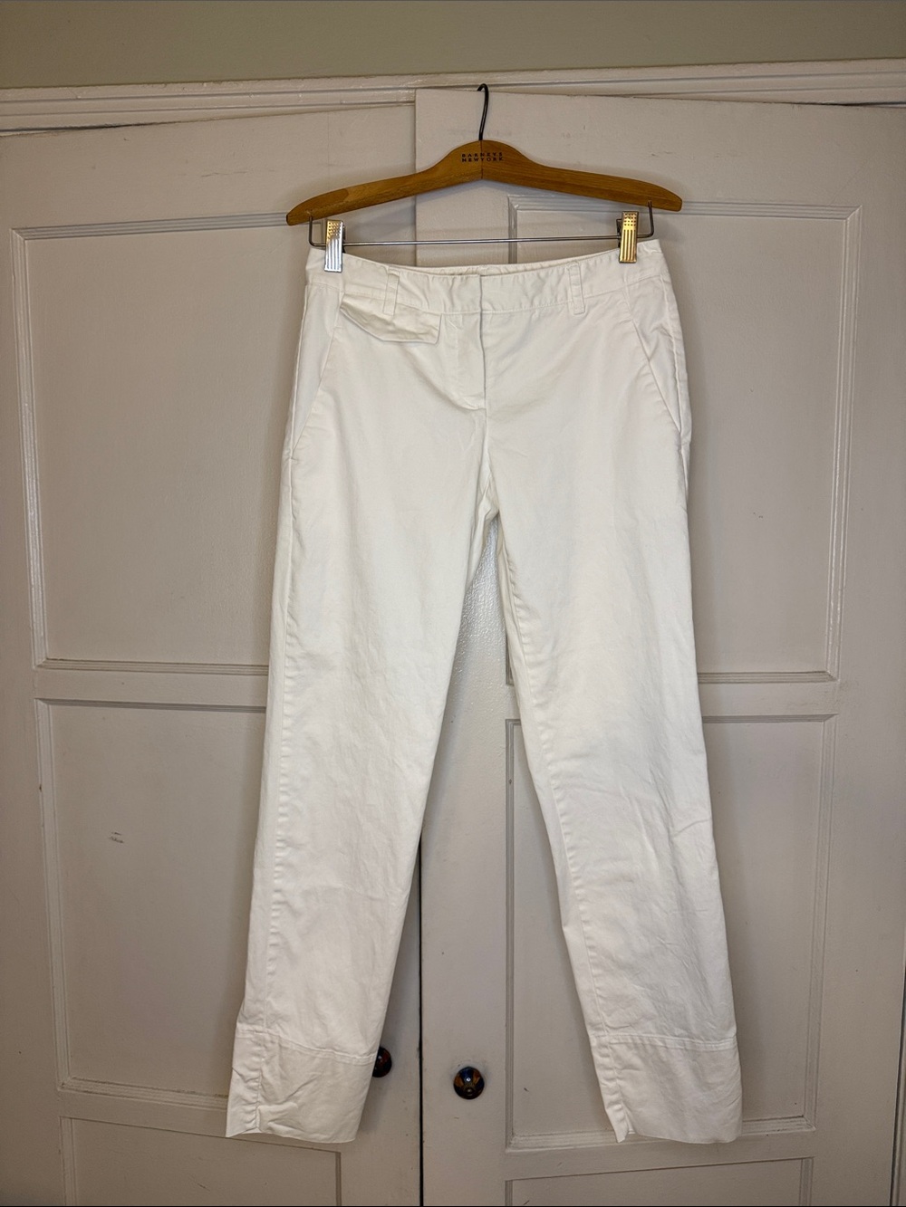 Theory White Cropped Ankle Pants size 2